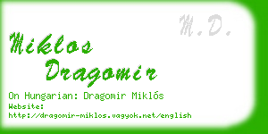miklos dragomir business card